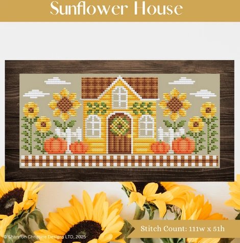 Sunflower House - Cross Stitch Pattern