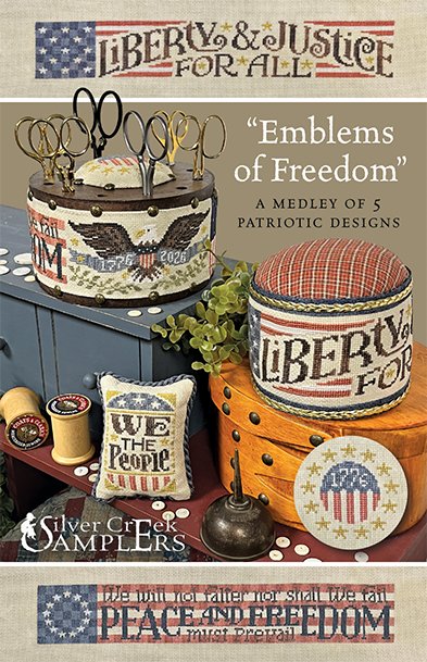 Emblems of Freedom - Patriotic Cross Stitch Pattern