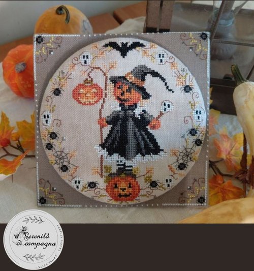 Halloween - Strega Zucca - Cross Stitch Pattern