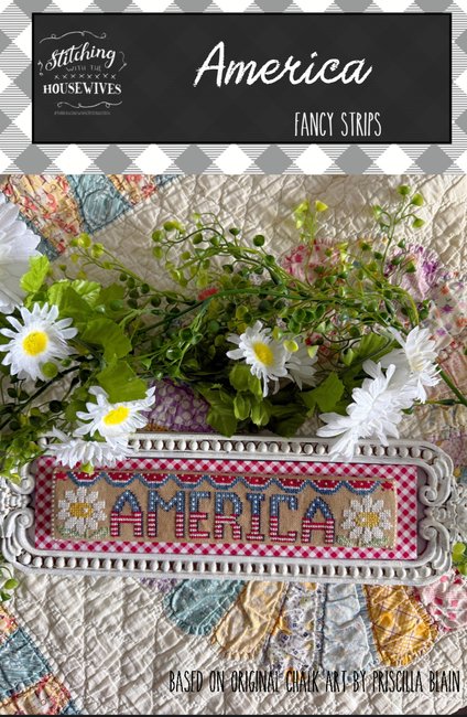 America Fancy Strips - Patriotic Cross Stitch Pattern