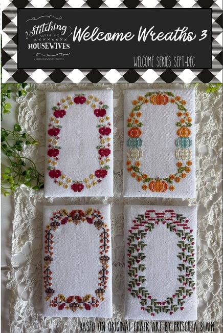 Welcome Wreaths 3 - Cross Stitch Pattern