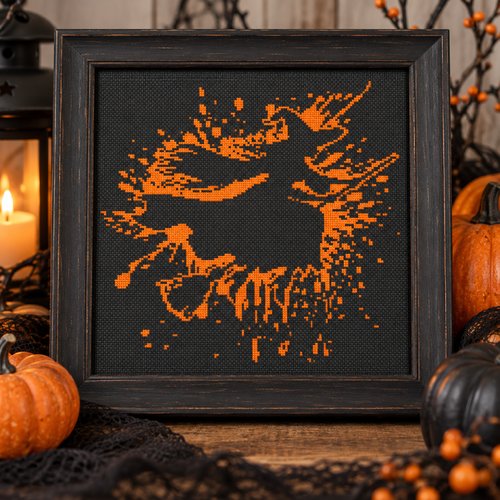 Witch Splash - Halloween Cross Stitch Pattern