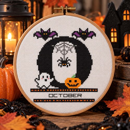 Spooky Monograms - Halloween Cross Stitch Pattern