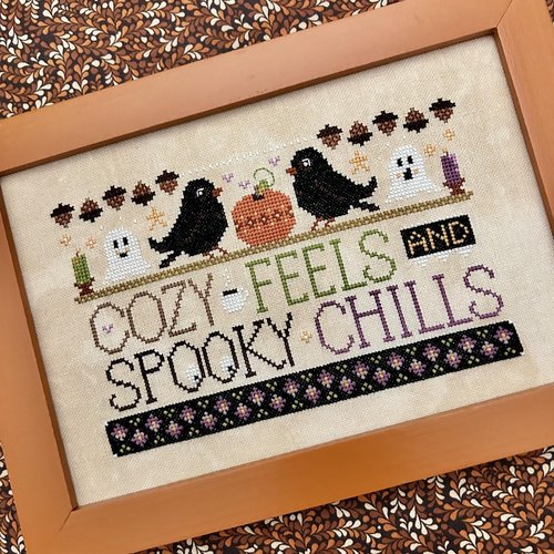 Wordy Birds: October - Halloween Cross Stitch Pattern
