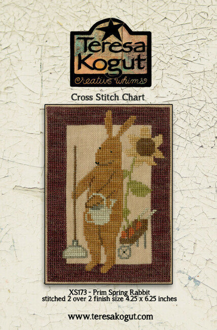 Prim Spring Rabbit - Cross Stitch Pattern