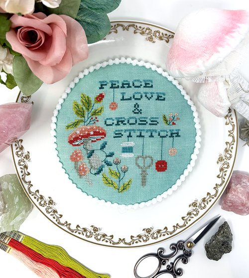 Peace Love & Cross Stitch - Cross Stitch Pattern 