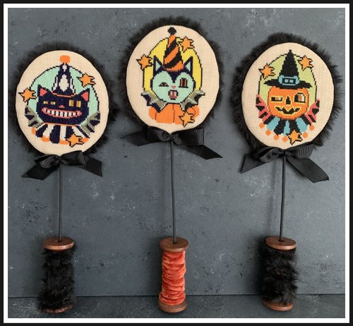 Wing and Blinked Eye Gang - Halloween Cross Stitch Pattern