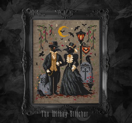 A Graveyard Wander - Halloween Cross Stitch Pattern