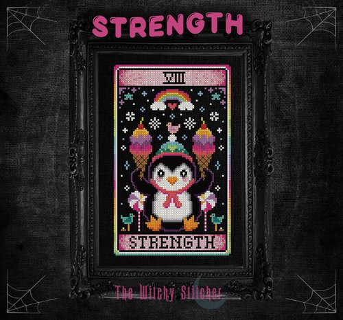 Strength - Halloween Cross Stitch Pattern