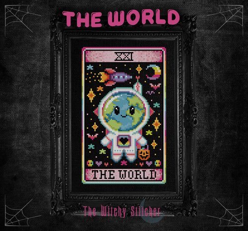 The World - Halloween Cross Stitch Pattern