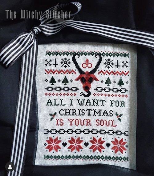All I Want For Christmas - Halloween Cross Stitch Pattern