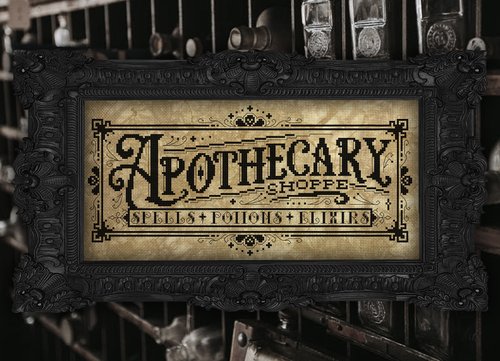 Apothecary Shoppe - Halloween Cross Stitch Pattern