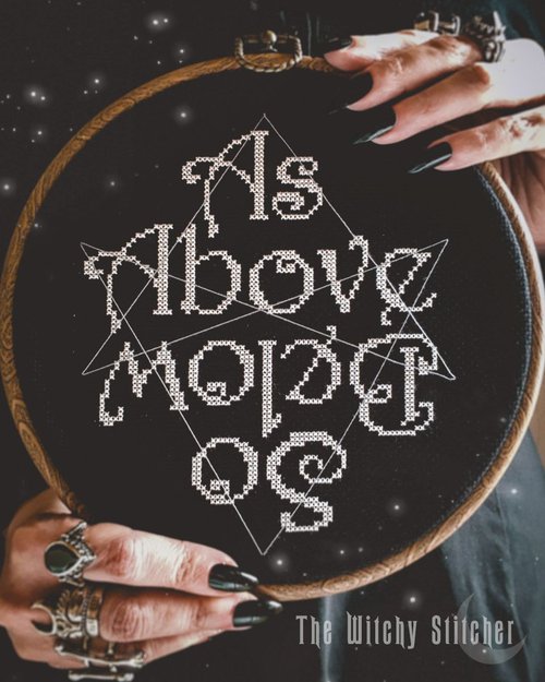 As Above So Below - Halloween Cross Stitch Pattern