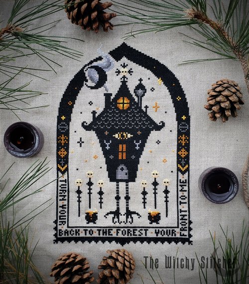 Baba Yaga - Halloween Cross Stitch Pattern