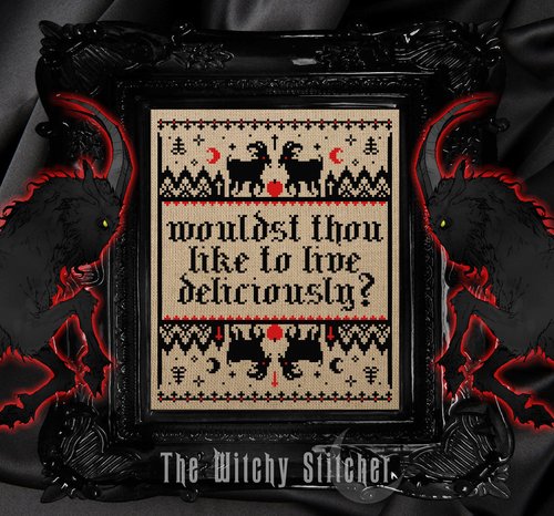 Black Phillip - Halloween  Cross Stitch Pattern