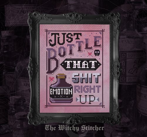 Emotion Bottle It Up - Halloween Cross Stitch Pattern