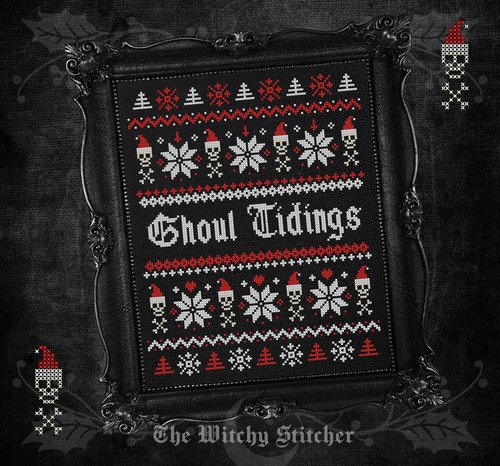 Ghoul Tidings Sampler - Christmas Cross Stitch Pattern