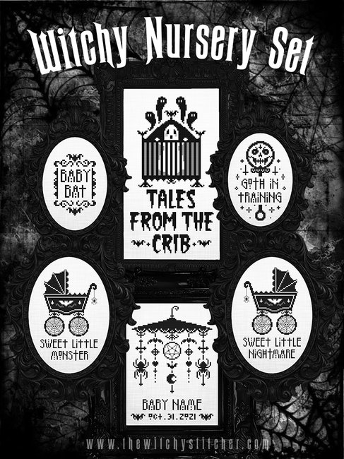 Gothic Nursery Collection Halloween PDF Cross Stitch Pattern