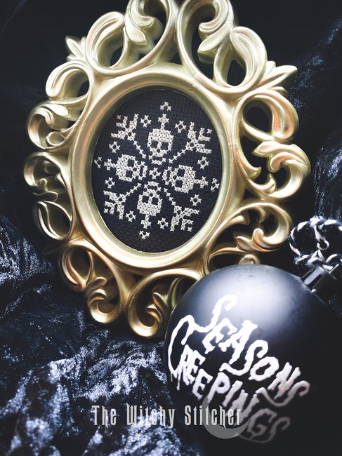 Gothic Snowflake Set - Halloween PDF Cross Stitch Pattern