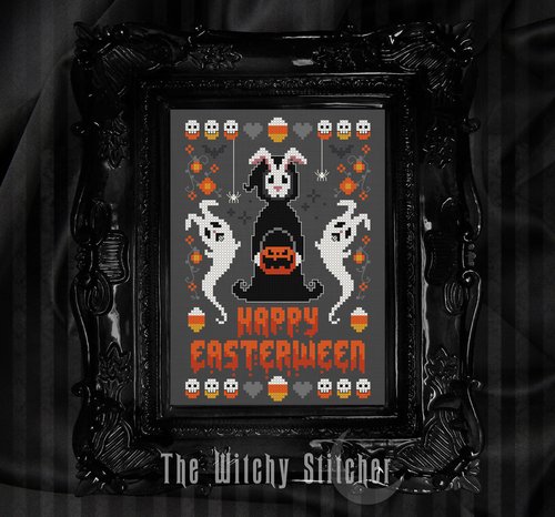 Happy Easterween - Easter PDF Cross Stitch Pattern