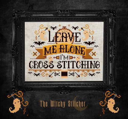 Leave Me Alone... - Halloween Cross Stitch Pattern