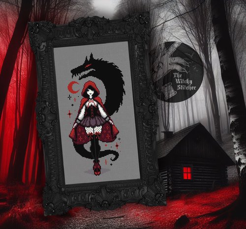 Grim Fairy Tales Red Riding Hood - Cross Stitch Pattern