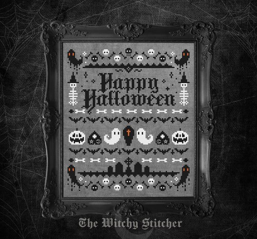 Spooky Halloween Sampler - Cross Stitch Pattern