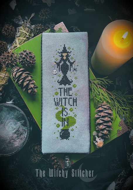 The Witch Is In - Halloween Cross Stitch Pattern