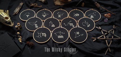 Zodiac Constellation Set - Cross Stitch Pattern