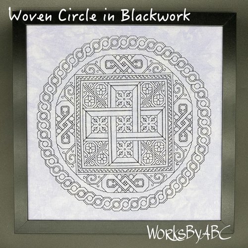 Woven Circle in Blackwork - Cross Stitch Pattern