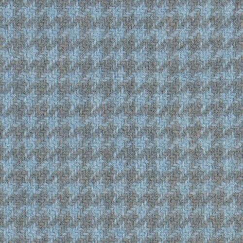Morris Blue Houndstooth Felted Wool Fabric 17x24 Fat Quarter