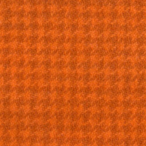 Pumpkin Houndstooth Felted Wool Fabric 17x24