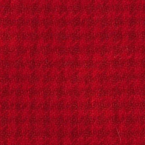 Candy Apple Houndstooth Felted Wool Fabric 12x17