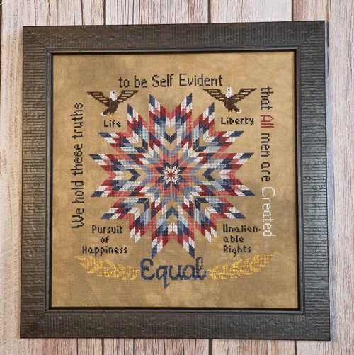 Created Equal - Patriotic Cross Stitch Pattern