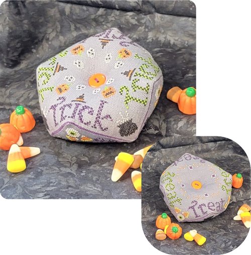 Trick or Treat Biscornu - Halloween Cross Stitch Pattern