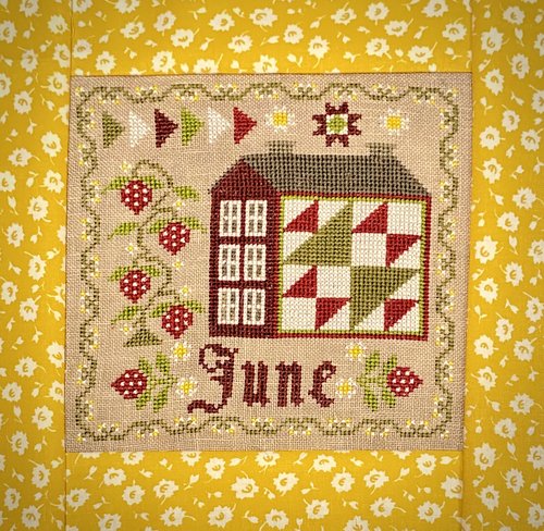 June - Patchwork Saltbox Series - Cross Stitch Pattern