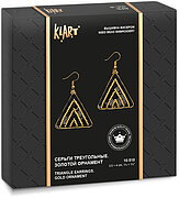 Gold Triangle Earrings Ornament - Seed Bead Embroidery Kit