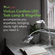 Go Lightly LED Task Lamp with Magnifier, different perspective #1. Select this picture to zoom in