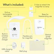 Go Lightly LED Task Lamp with Magnifier, different perspective #2. Select this picture to zoom in
