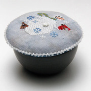 Pocket Round Snowman - Cross Stitch Pattern