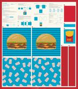 Hamburger Tote and Zipper Pouch- Sewing Kit