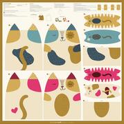 Cat Plushies - Sewing Kit