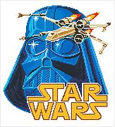 Star Wars - Vader and X-Wing - Diamond Painting Kit