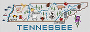 Tennessee Map - Cross Stitch Pattern