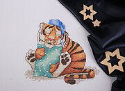 Sleepy Tiger - Cross Stitch Kit