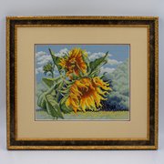 Sunflowers in the Wind - Cross Stitch Kit, different perspective #2. Select this picture to zoom in