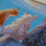 Cats By the Sea - Cross Stitch Kit, different perspective #1. Select this picture to zoom in