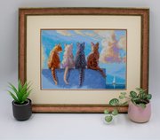 Cats By the Sea - Cross Stitch Kit, different perspective #2. Select this picture to zoom in