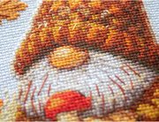 Harvest Gnome - Cross Stitch Kit, different perspective #2. Select this picture to zoom in