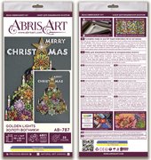 Golden Lights - Christmas Bead Embroidery Kit, different perspective #2. Select this picture to zoom in